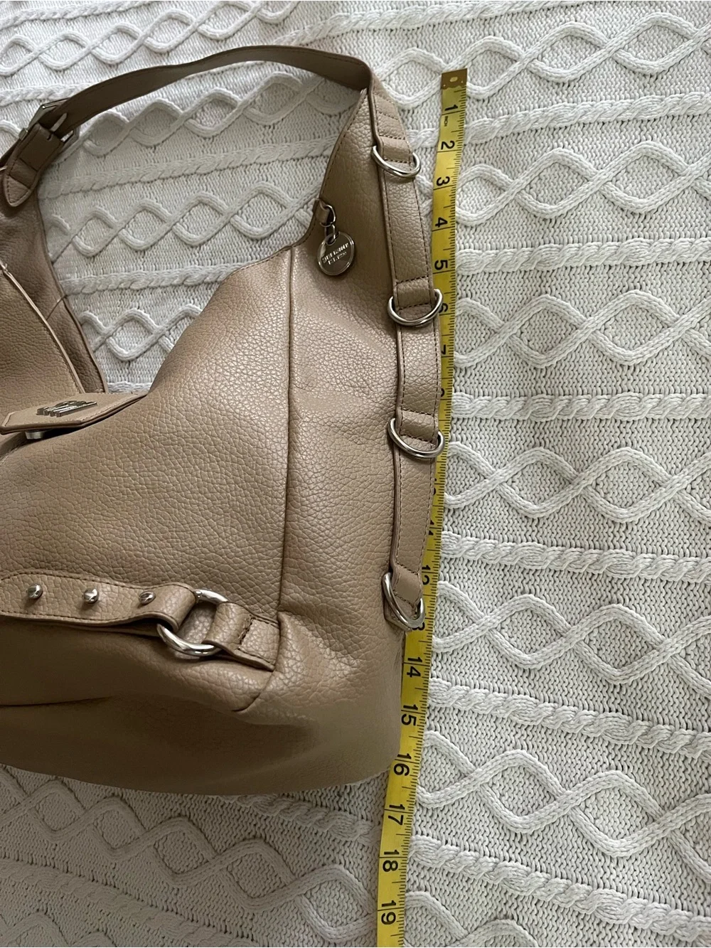 Steve Madden Taupe Large Vintage Hobo Bag With Adjustable Strap